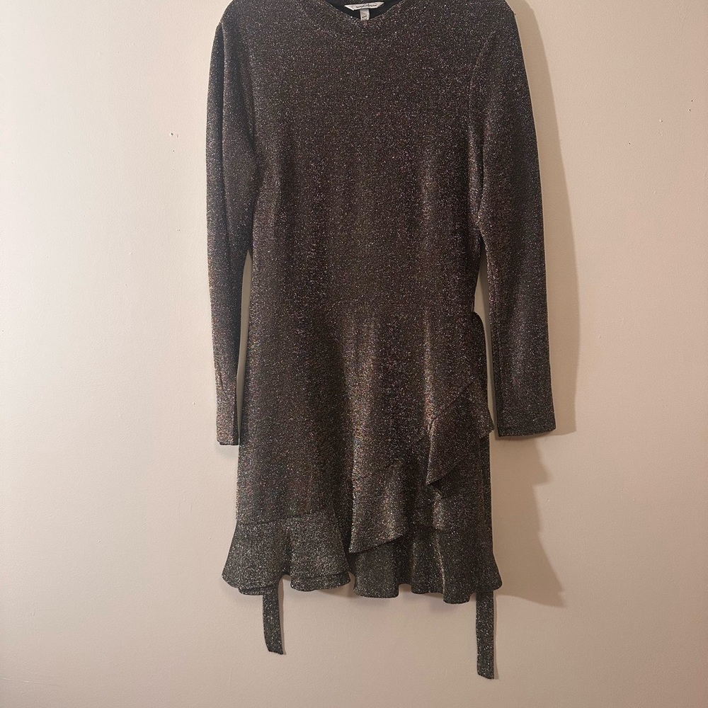 Speechless Shimmering Black Mini Dress